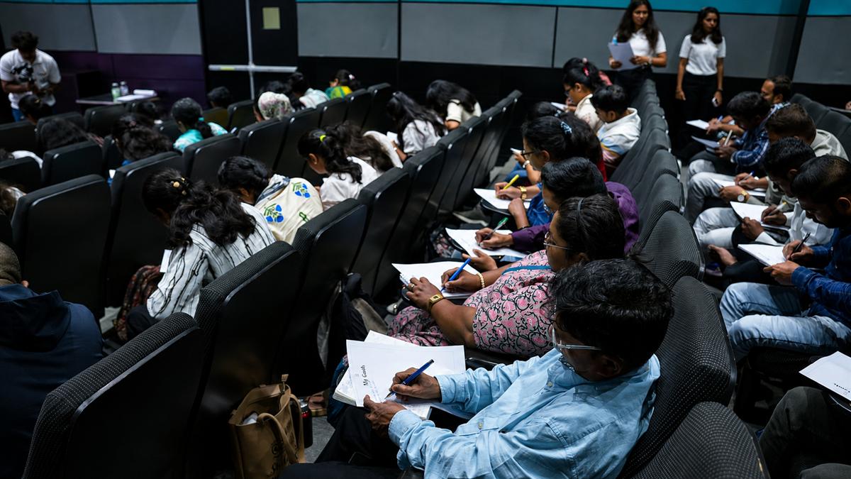 Participants completing a practical exercise during the event